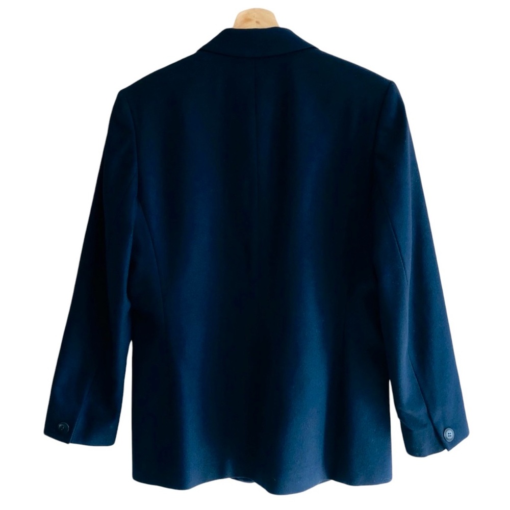 Pendleton Vintage Petite Dark Navy Wool Button Blazer Preppy Nautical Jacket 6P - Picture 8 of 9